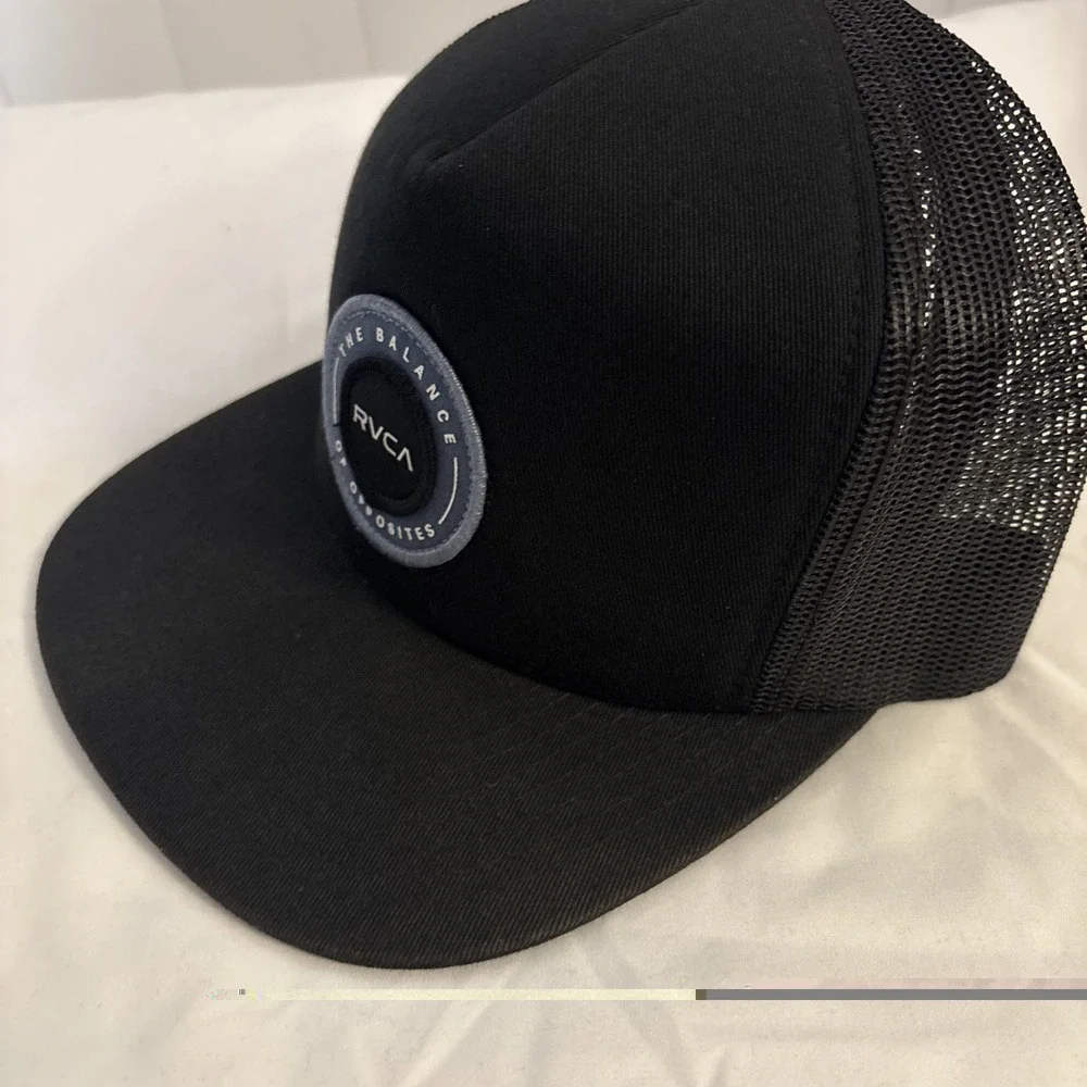 RVCA Mid Fit Black Mens Snapback Hat The‎ Balance Of Opposites